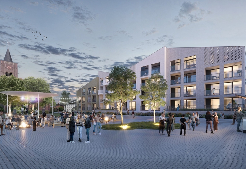 te Koop, nieuwbouw appartementen in het centrum van Sint-Eloois-Winkel