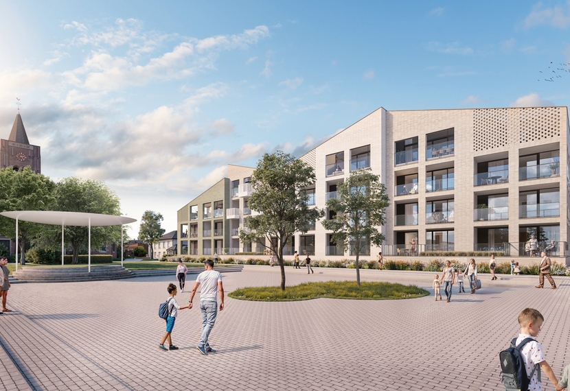 te Koop, nieuwbouw appartementen in het centrum van Sint-Eloois-Winkel
