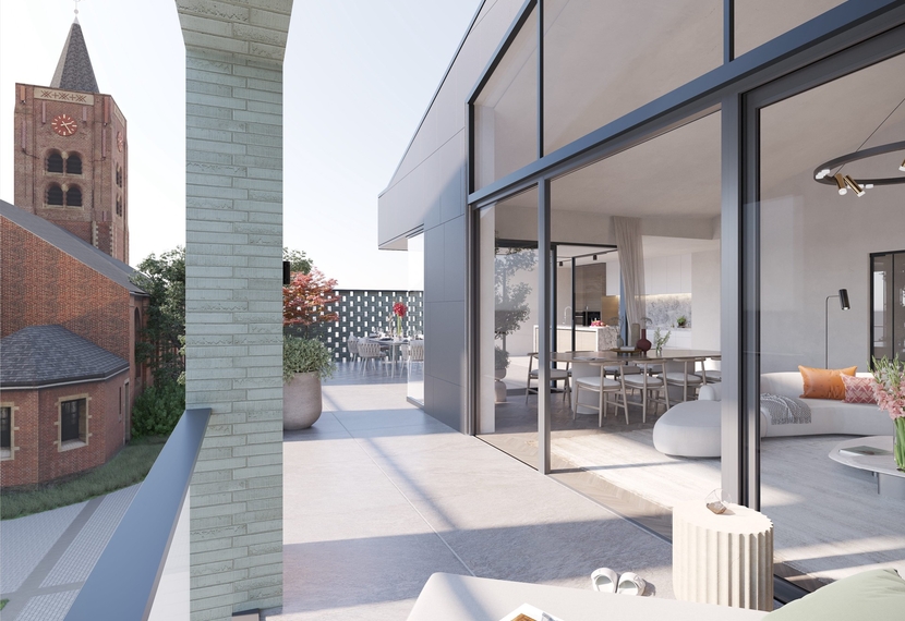 te Koop, nieuwbouw appartementen in het centrum van Sint-Eloois-Winkel