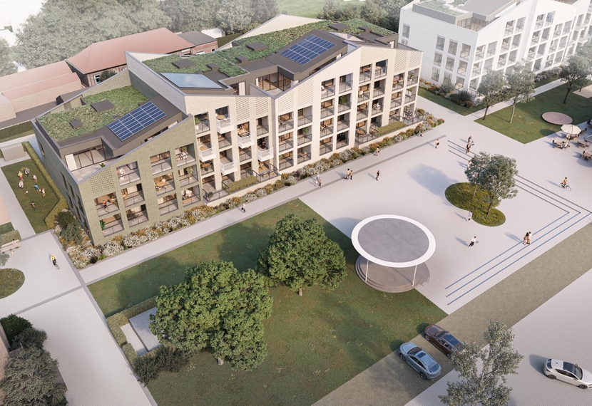 te Koop, nieuwbouw appartementen in het centrum van Sint-Eloois-Winkel